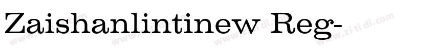 Zaishanlintinew Reg字体转换